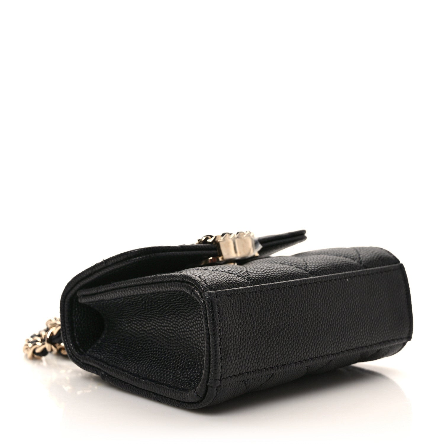 Chanel Caviar Quilted Chain Top Handle With Chain Black 4 of 9