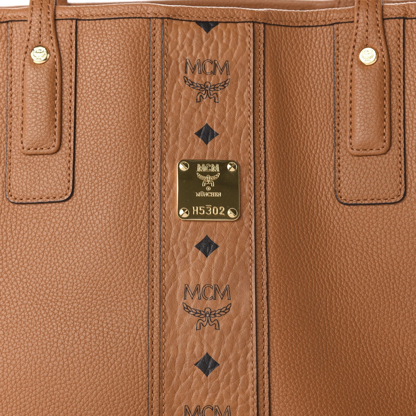 Calfskin Medium Liz Reversible Shopper Tote Cognac