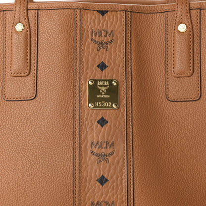 MCM Calfskin Medium Liz Reversible Shopper Tote Cognac 8 of 15