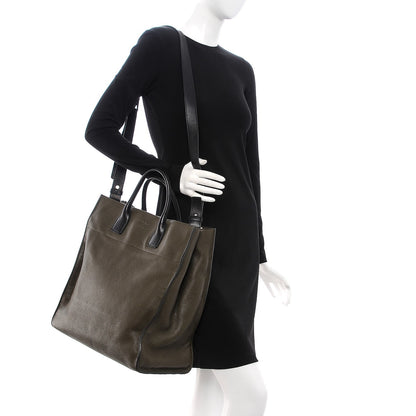 Prada Vitello Daino Tote Dark Green 2 of 11