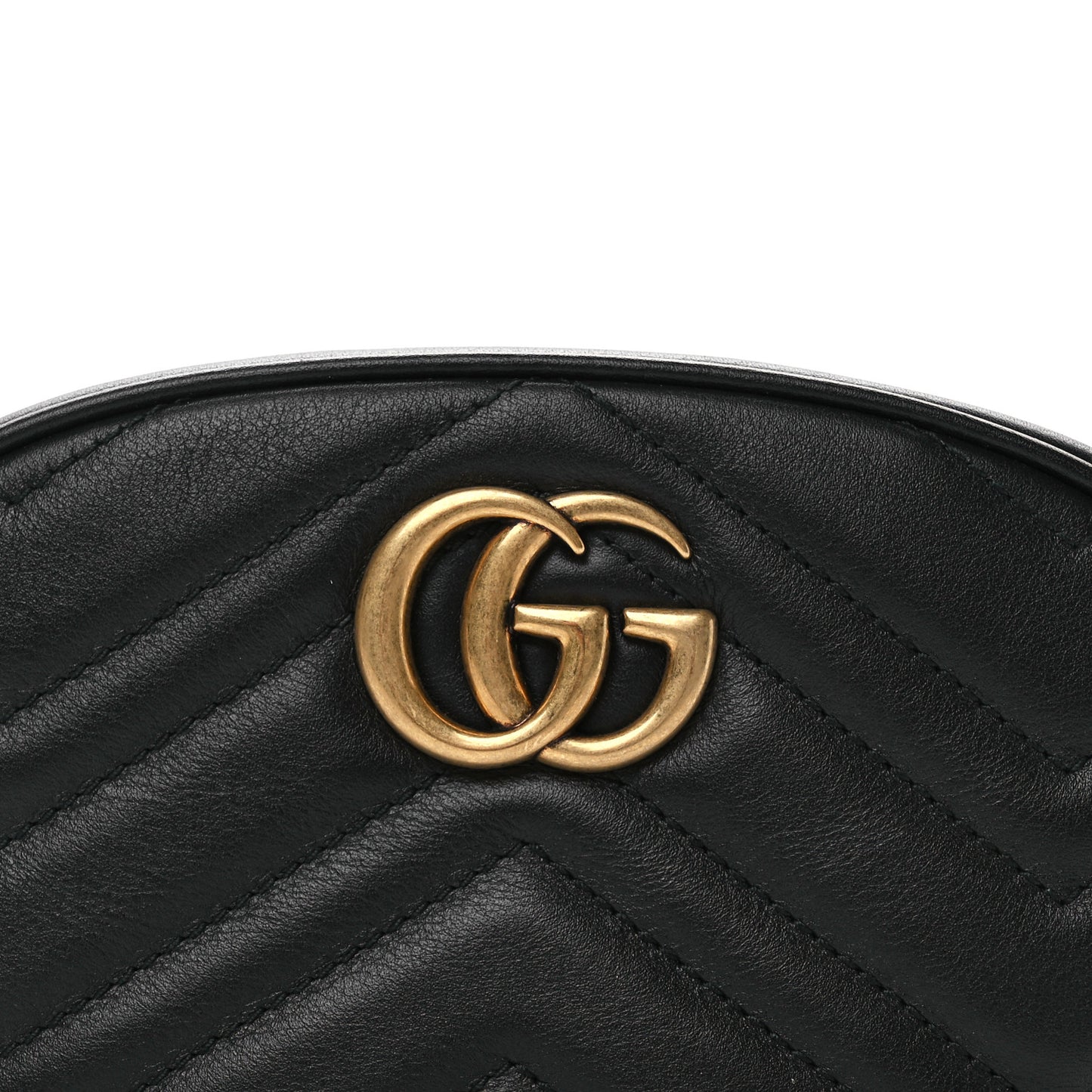 Calfskin Matelasse GG Marmont Belt Bag 85 34 Black
