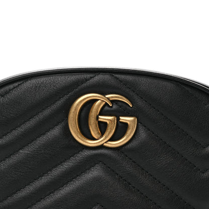 Gucci Calfskin Matelasse GG Marmont Belt Bag 85 34 Black 9 of 11
