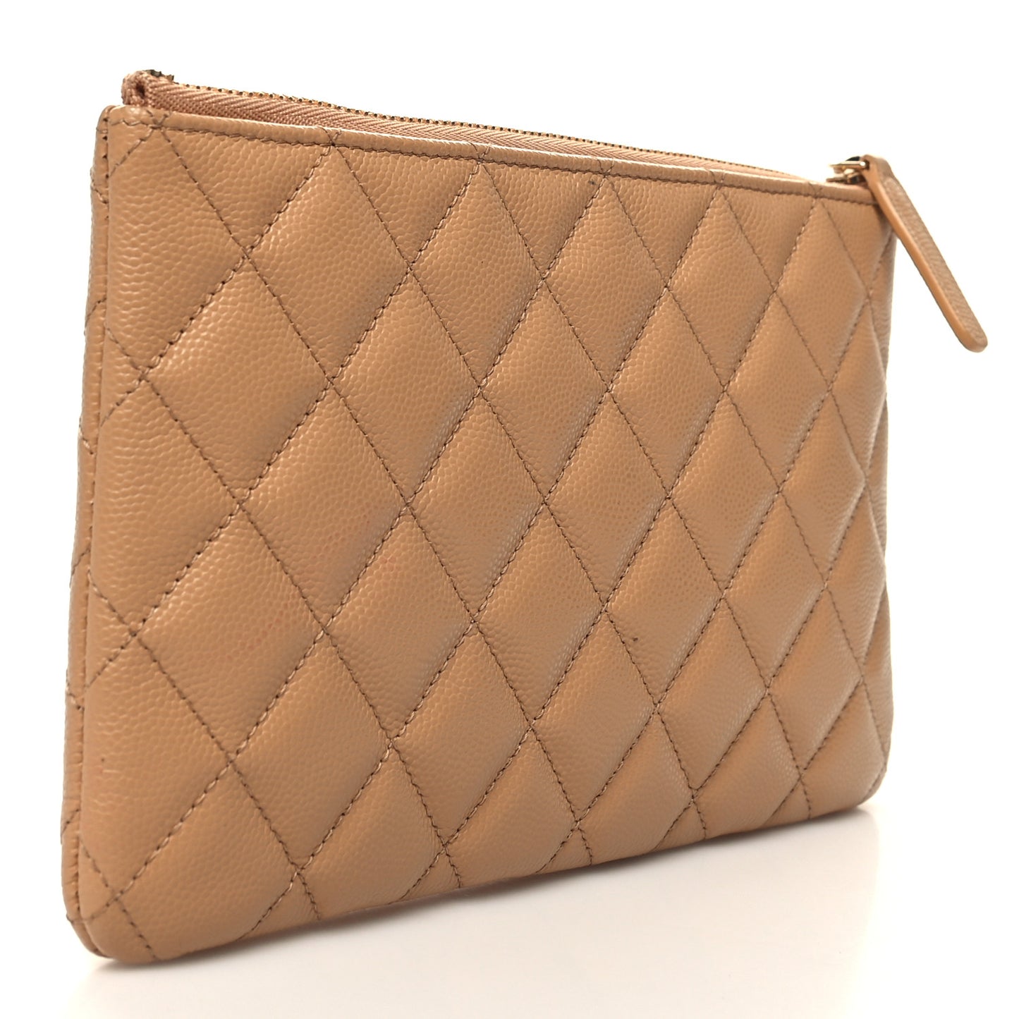 Caviar Quilted Coco Candy Small Cosmetic Case Beige