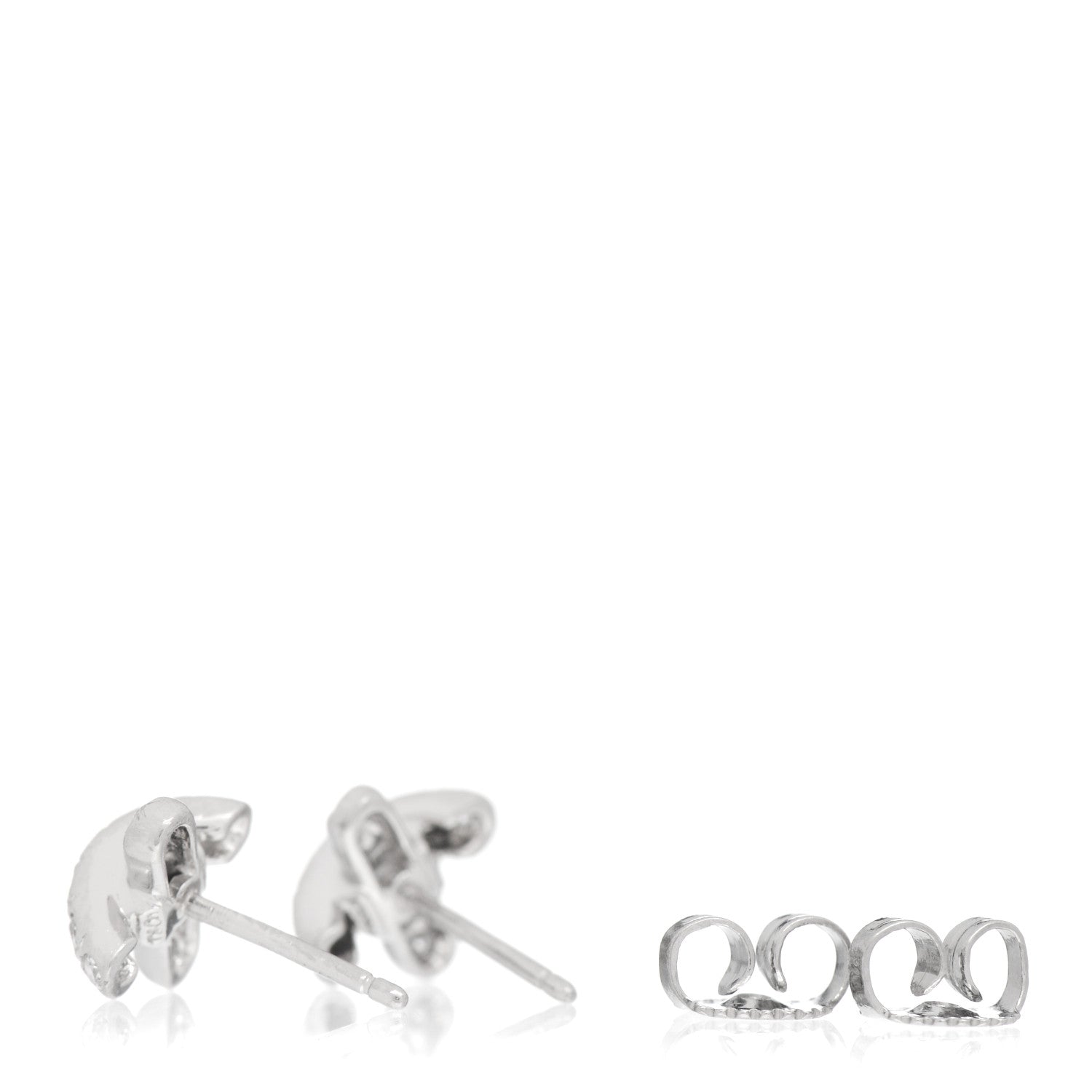 Tiffany Platinum Diamond Cross Stitch X Stud Earrings 3 of 4