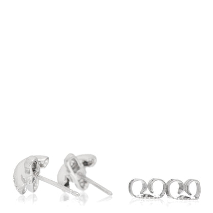 Tiffany Platinum Diamond Cross Stitch X Stud Earrings 3 of 4