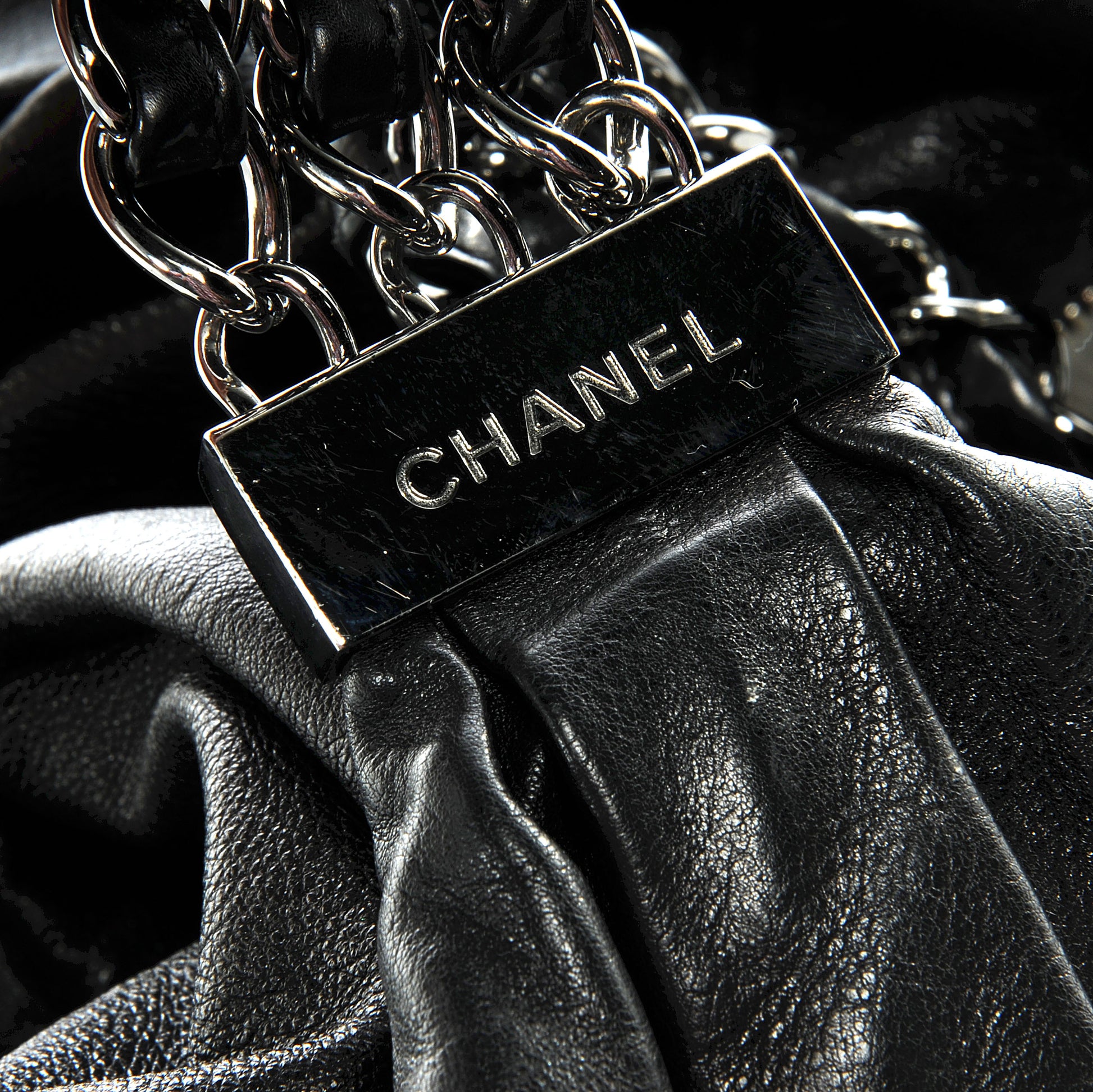 Chanel Lambskin Large Rock and Chain Hobo Black 8 of 8