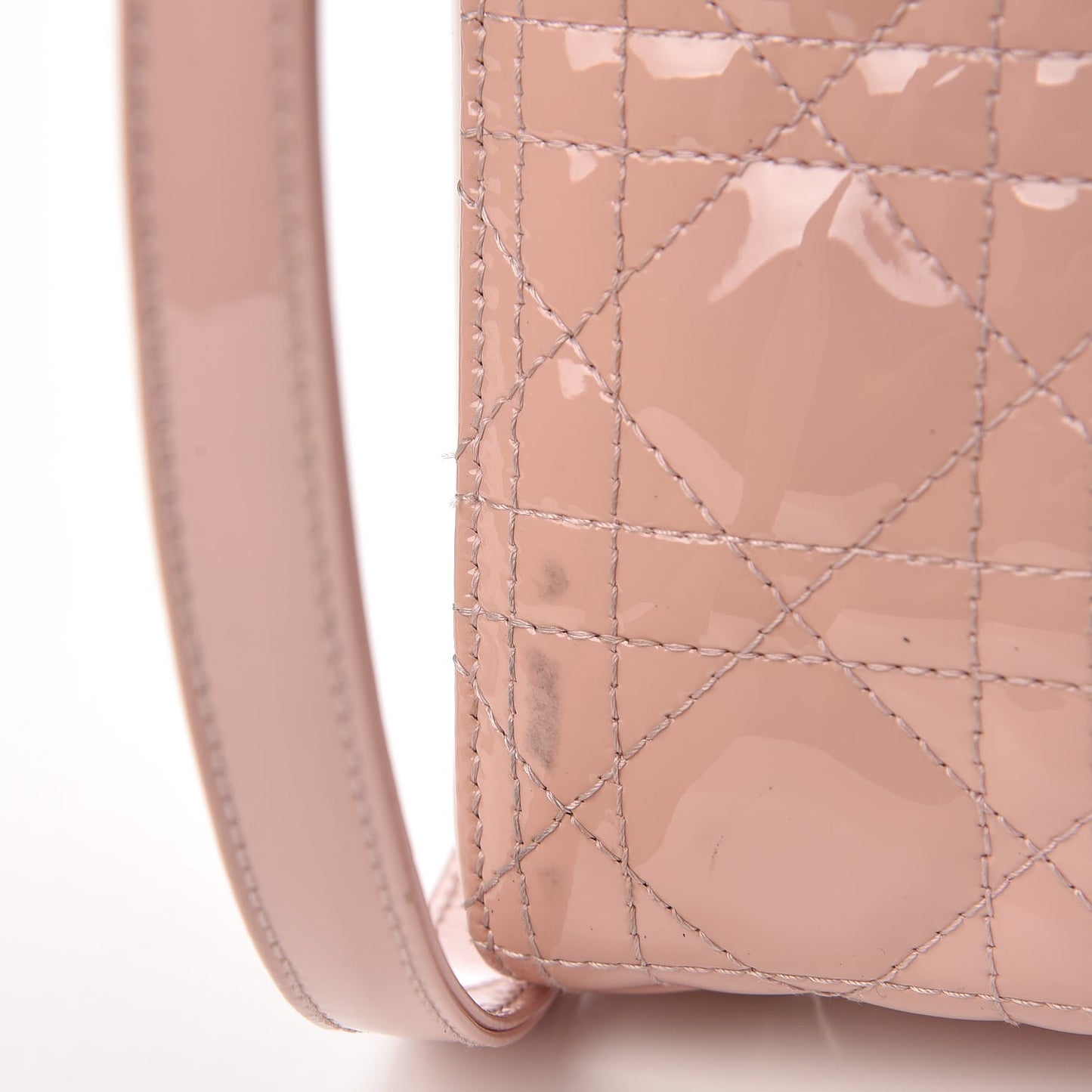 Patent Cannage Large Lady Dior Light Pink