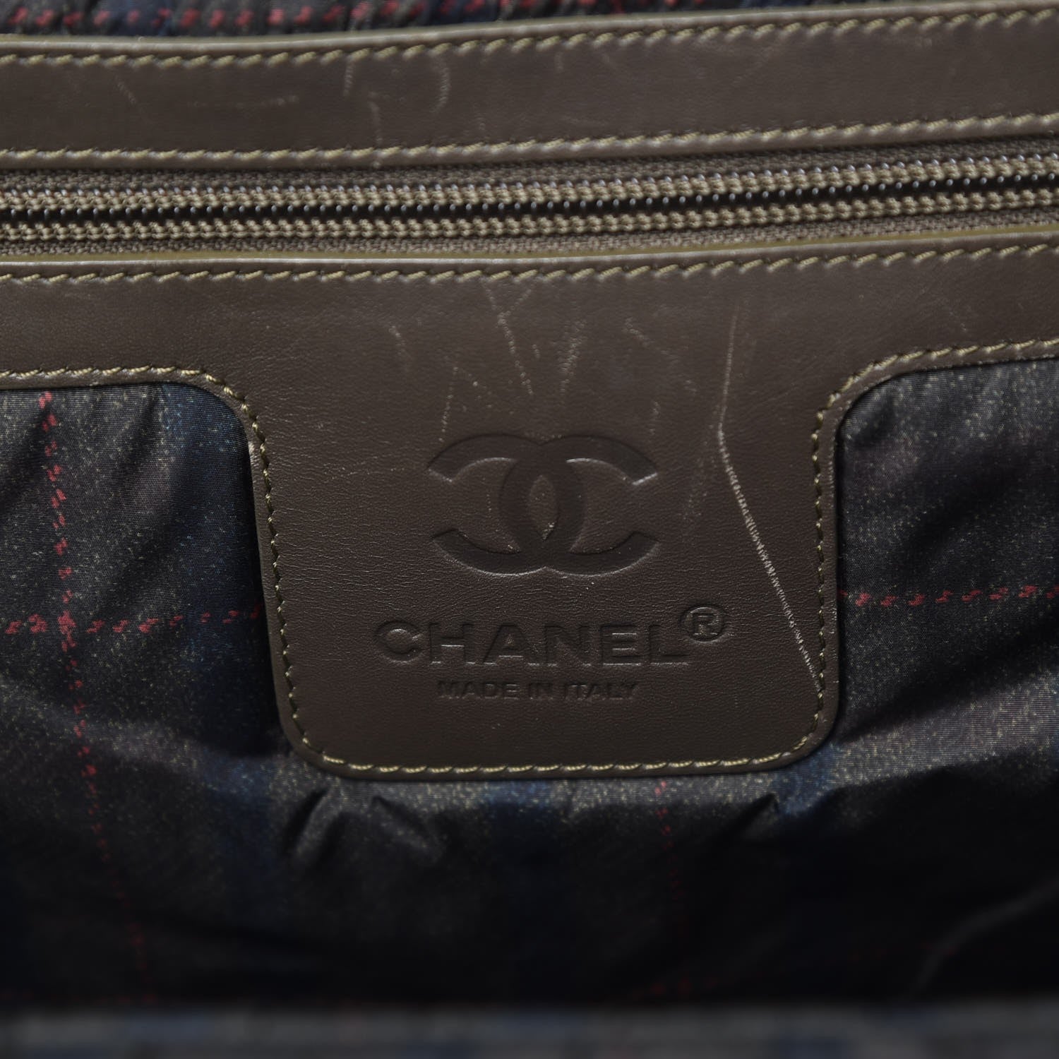 Chanel Nylon Quilted Coco Cocoon Bowler Khaki 6 of 14