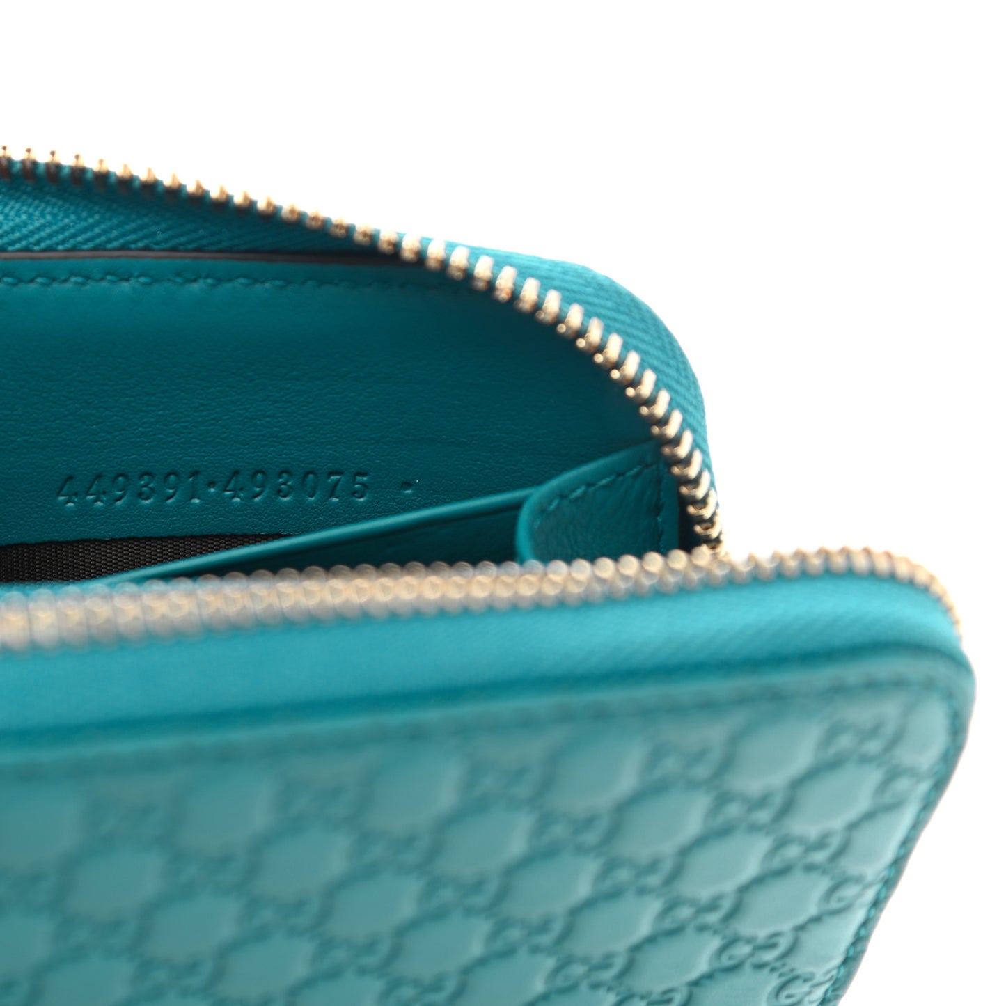 Microguccissima Zip Around Wallet Deep Cobalt