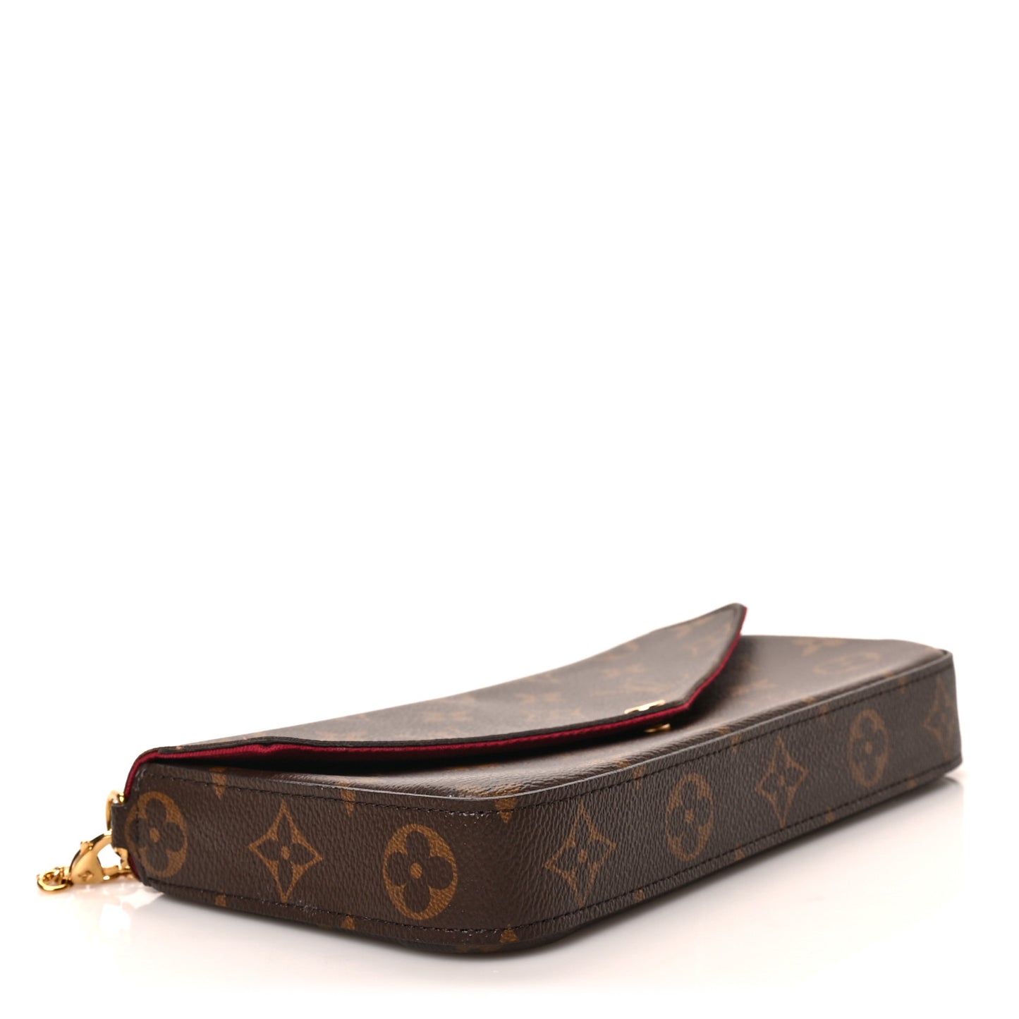 Monogram Pochette Felicie Chain Wallet Fuchsia