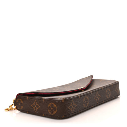 Louis Vuitton Monogram Pochette Felicie Chain Wallet Fuchsia 4 of 8