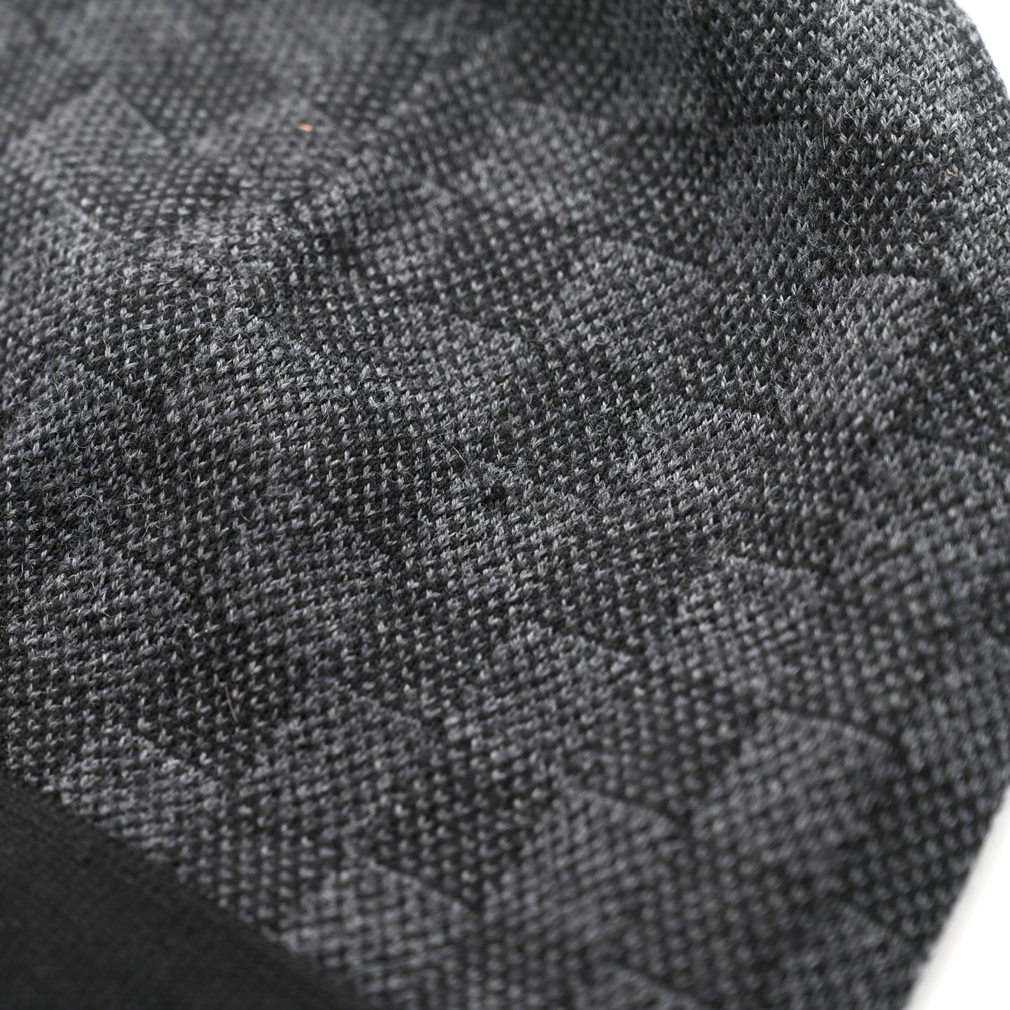 Wool Bonnet Petit Damier Graphite Beanie Hat
