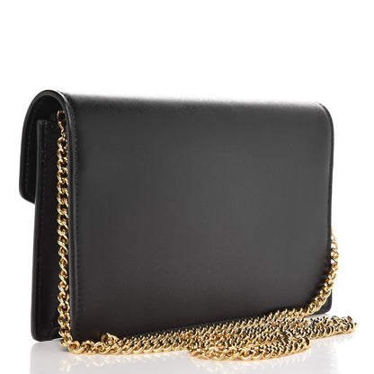 Fendi Vitello Liberty Lucido F is Fendi Medium Envelope Wallet on Chain Black 3 of 8