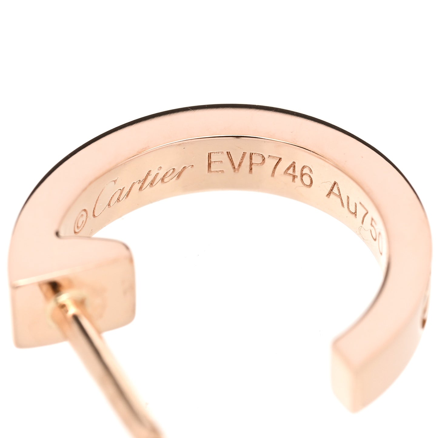 18K Pink Gold Small LOVE Hoop Earrings