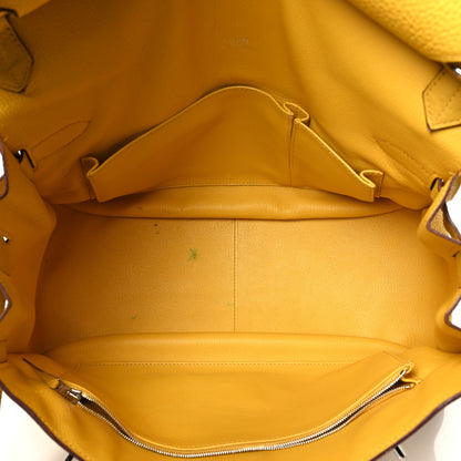 Hermes Taurillon Clemence Jypsiere 34 Jaune Ambre 5 of 16