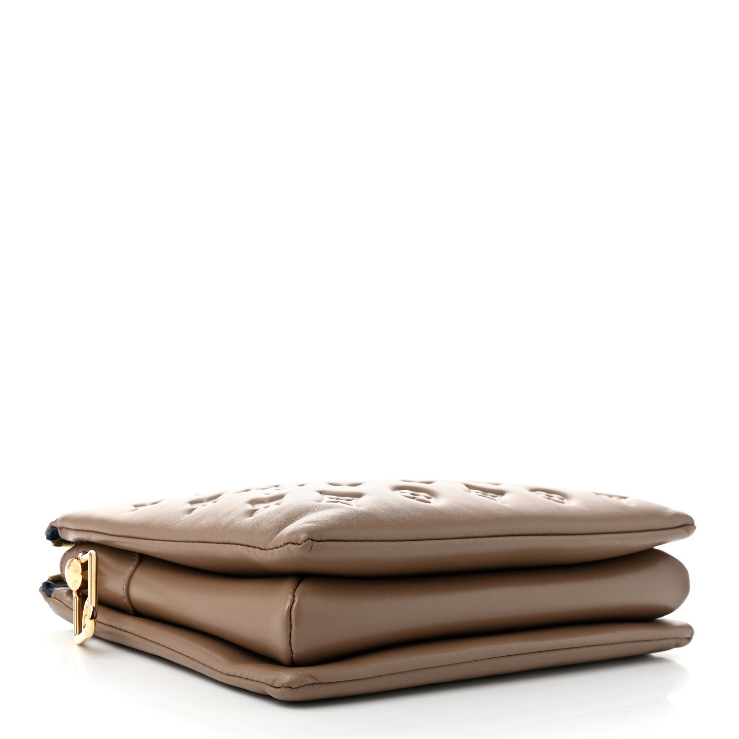 Louis Vuitton Lambskin Embossed Monogram Coussin PM Taupe 4 of 11