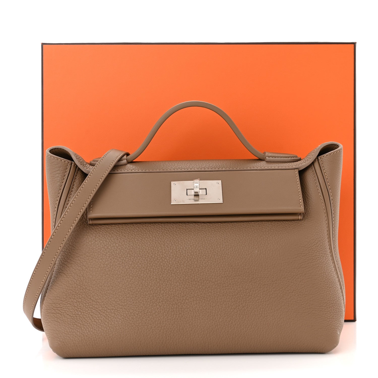 Hermes Taurillon Maurice Swift 24/24 29 Etoupe 13 of 13