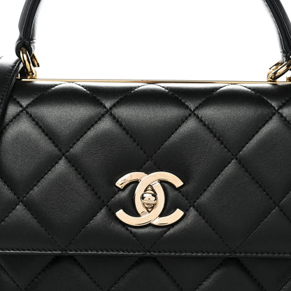 Chanel Lambskin Quilted Small Trendy CC Dual Handle Flap Bag Black 8 of 11