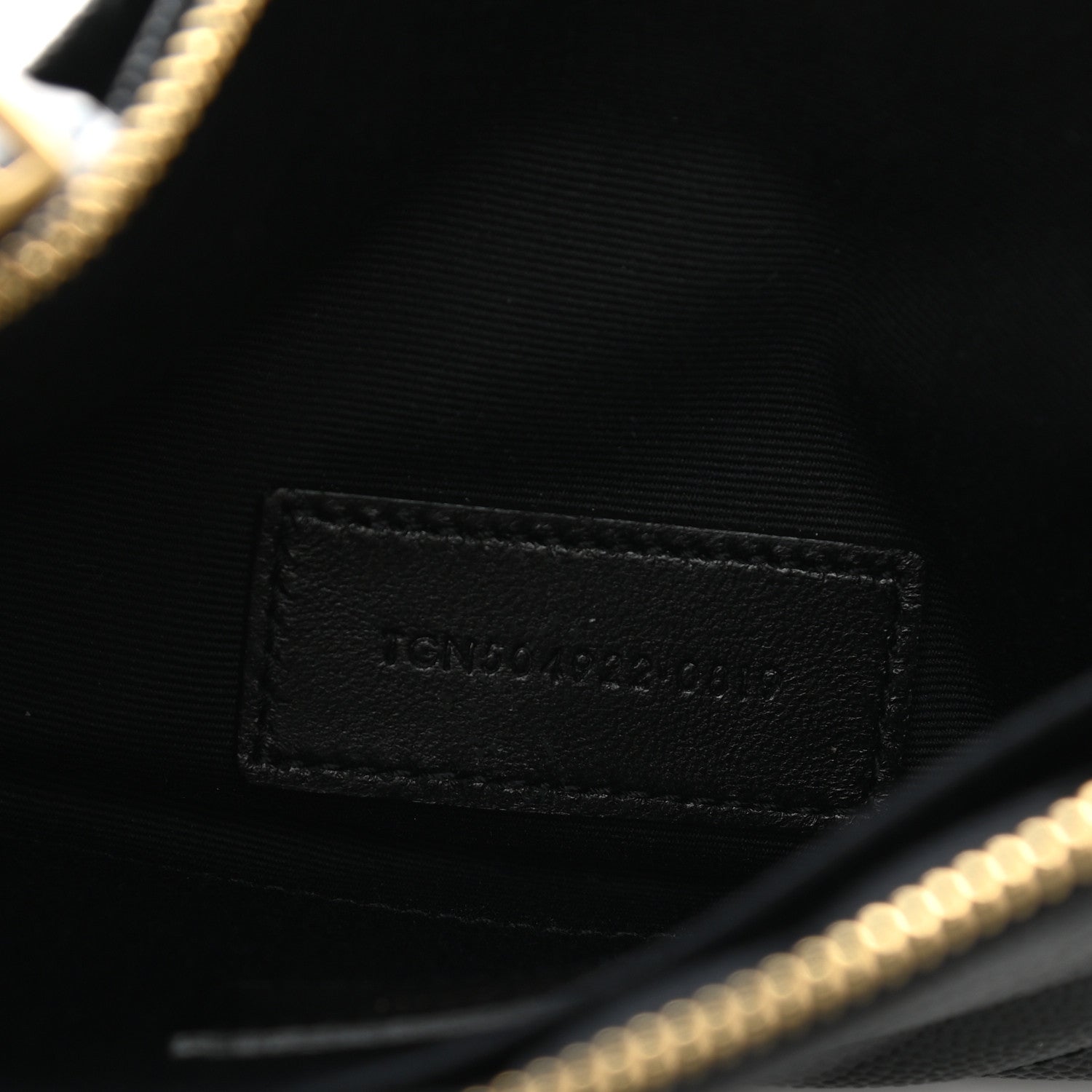 Saint Laurent Grain De Poudre Chevron Monogram Bill Pouch Black 7 of 7