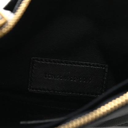 Saint Laurent Grain De Poudre Chevron Monogram Bill Pouch Black 7 of 7
