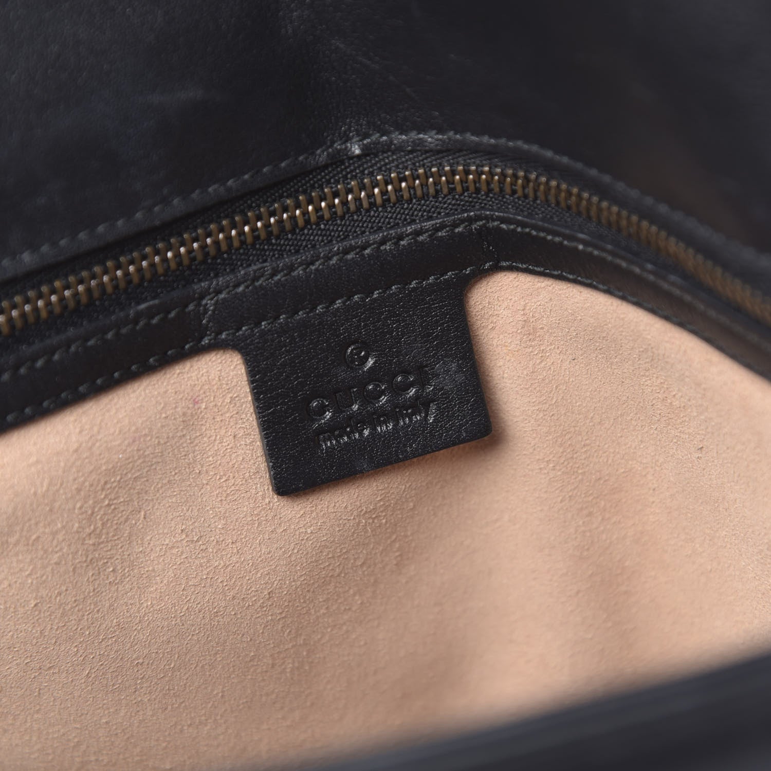 Gucci Calfskin Matelasse Medium GG Marmont Shoulder Bag Black 6 of 13