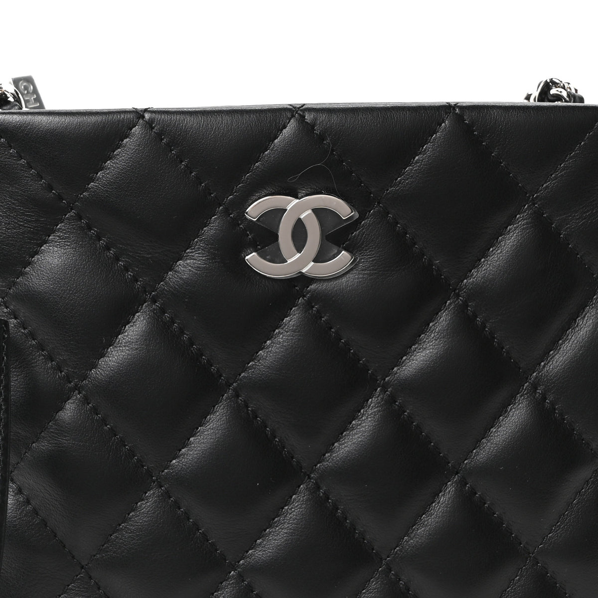 Chanel Lambskin Quilted Uniform Crossbody Bag Black 8 of 11