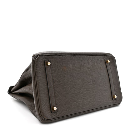 Hermes Taurillon Clemence BIRKIN 35 Cafe 4 of 16