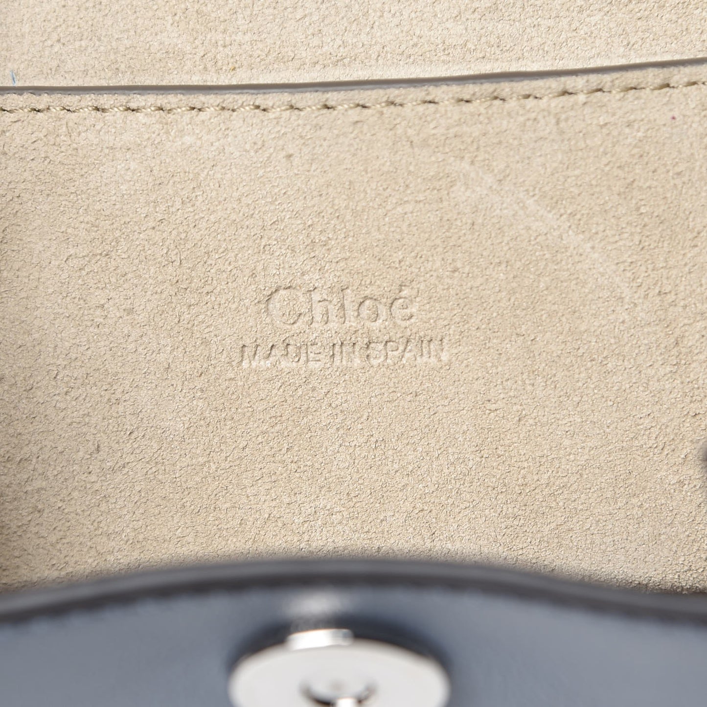 Suede Calfskin Mini Faye Bracelet Bag Washed Blue