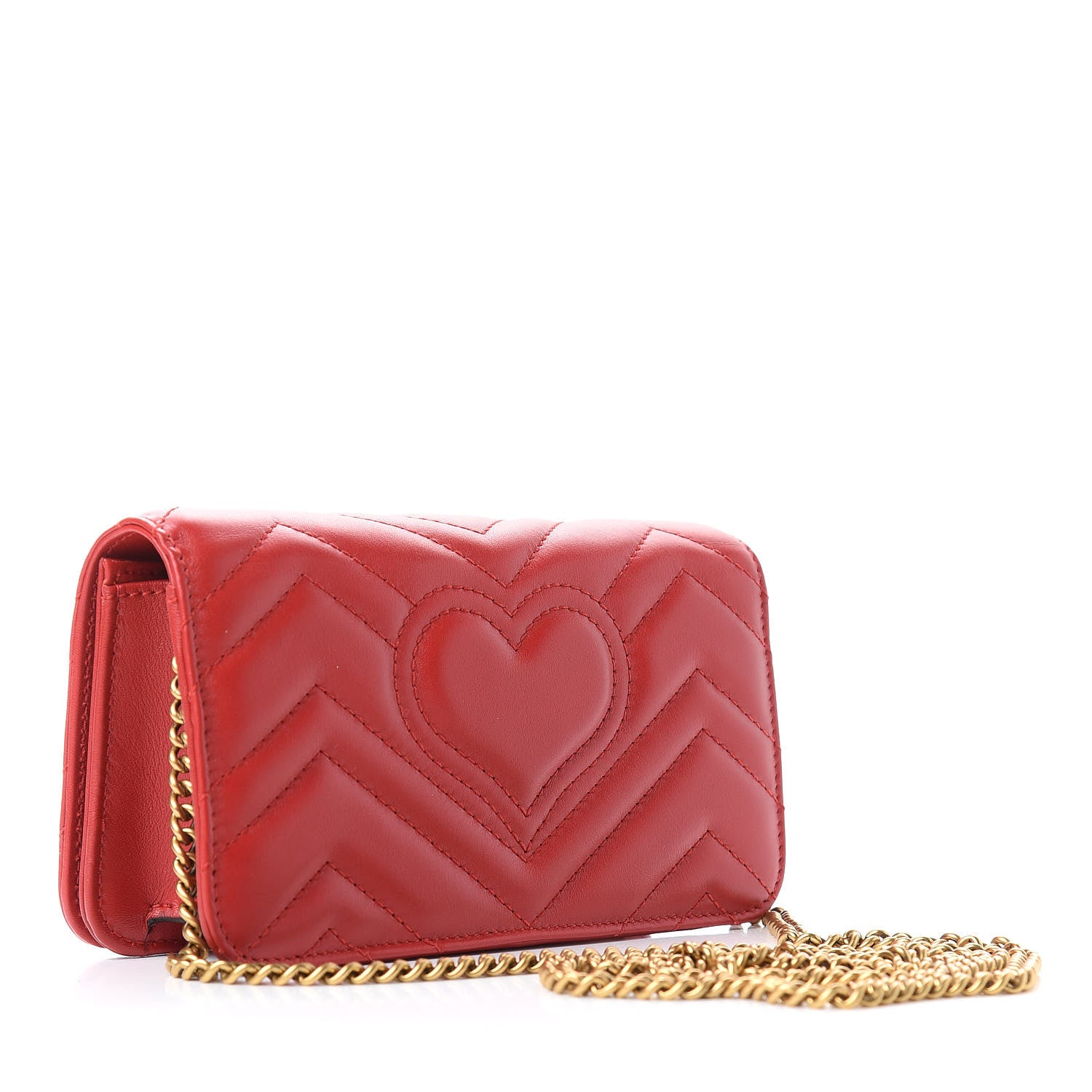 Gucci Calfskin Matelasse GG Marmont Mini Bag Hibiscus Red 3 of 10