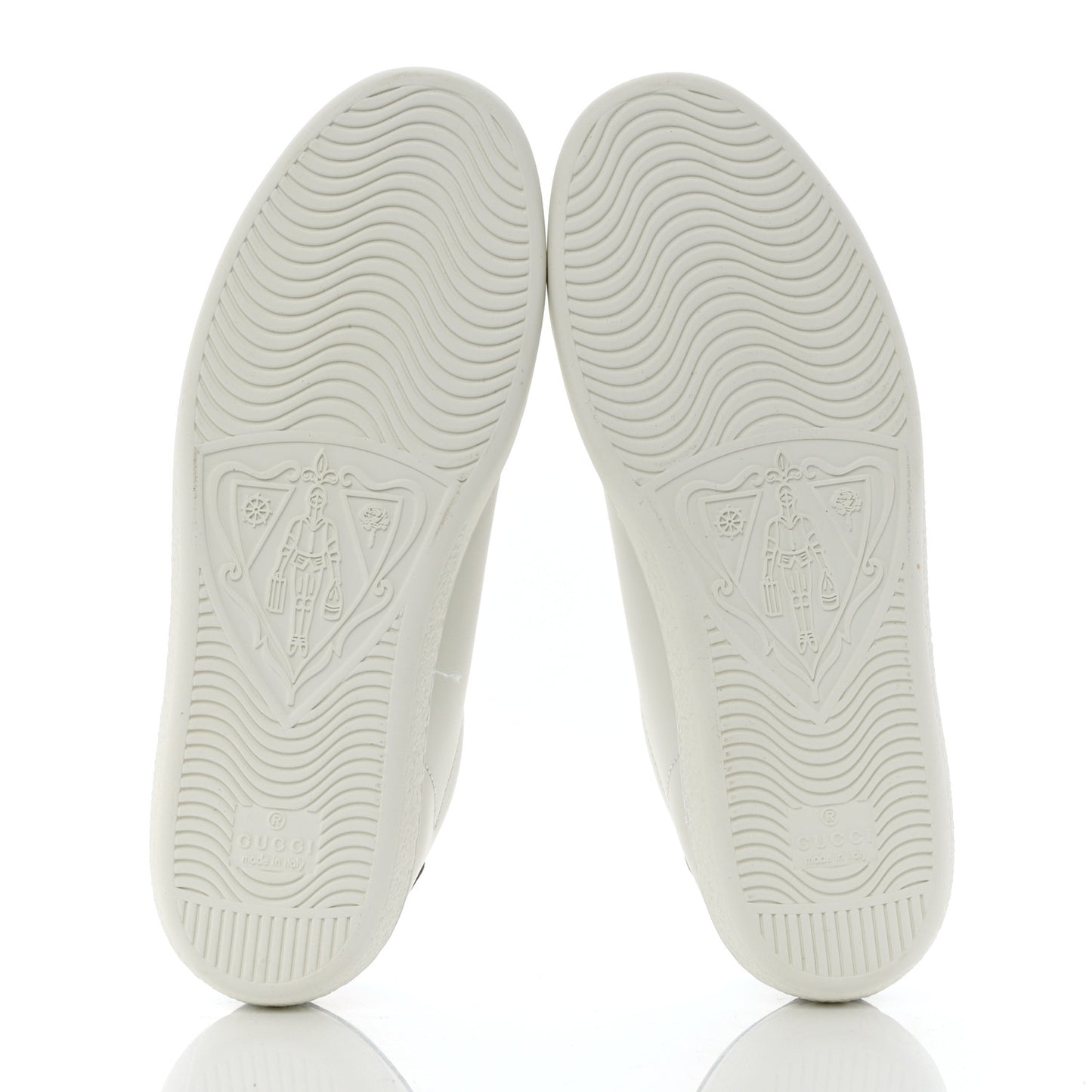 Calfskin Interlocking G Perforated Womens Ace Sneakers 35.5 White Grey Sky