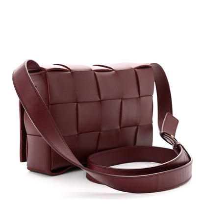 Bottega Veneta Lambskin Maxi Intrecciato Cassette Crossbody Bag Bordeaux 3 of 12