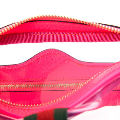 Gucci Vinyl Web Mini Ophidia Transparent Shoulder Bag Fluorescent Fuchsia 7 of 10
