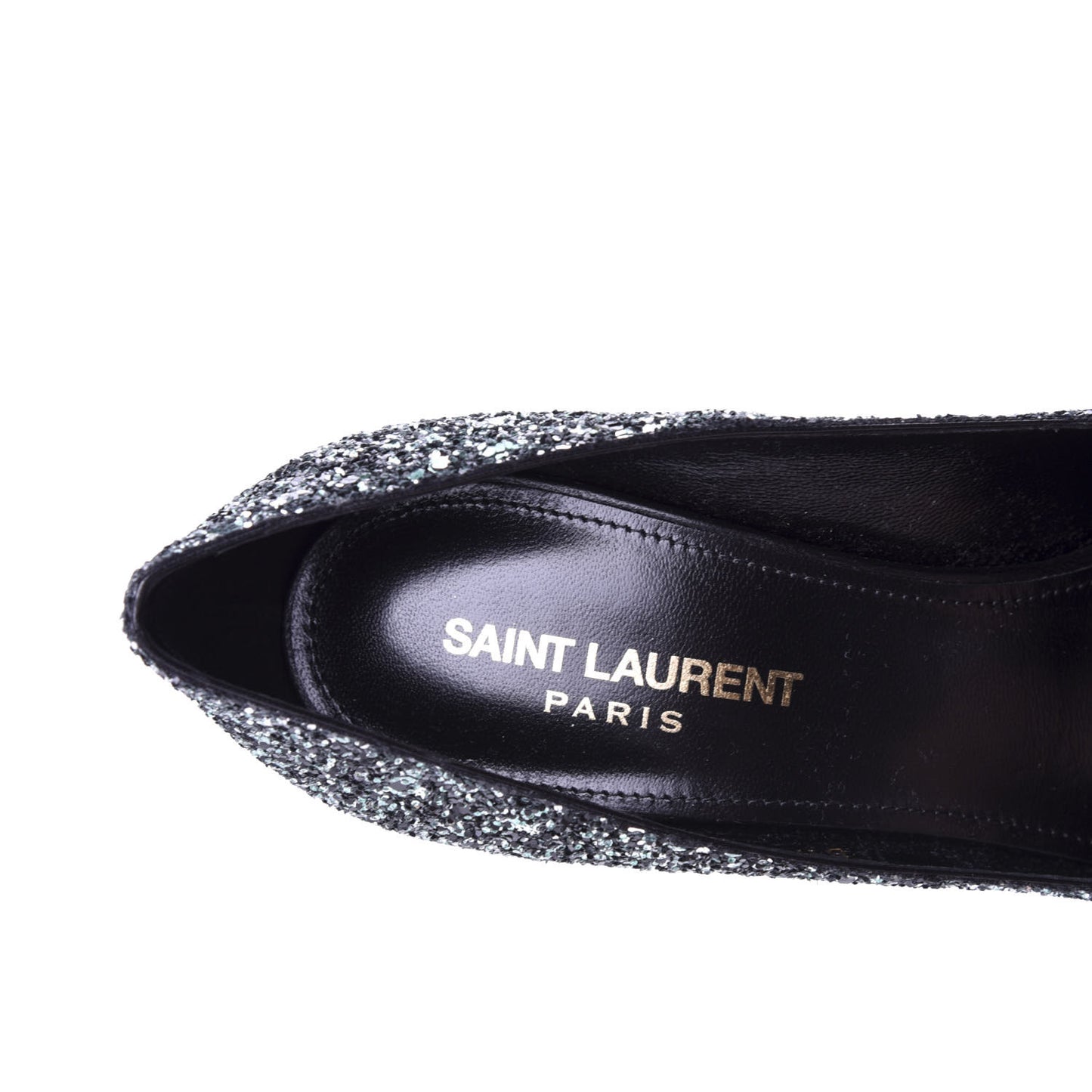 Calfskin Glitter Era Pump 37.5 Black