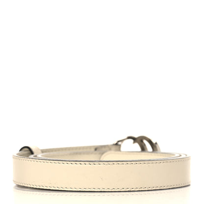Gucci Plutone Calfskin Palladium Double G 20mm Belt 95 38 Mystic White 2 of 8