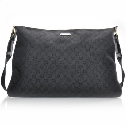 Gucci Monogram Large Messenger Bag Black 1 of 9