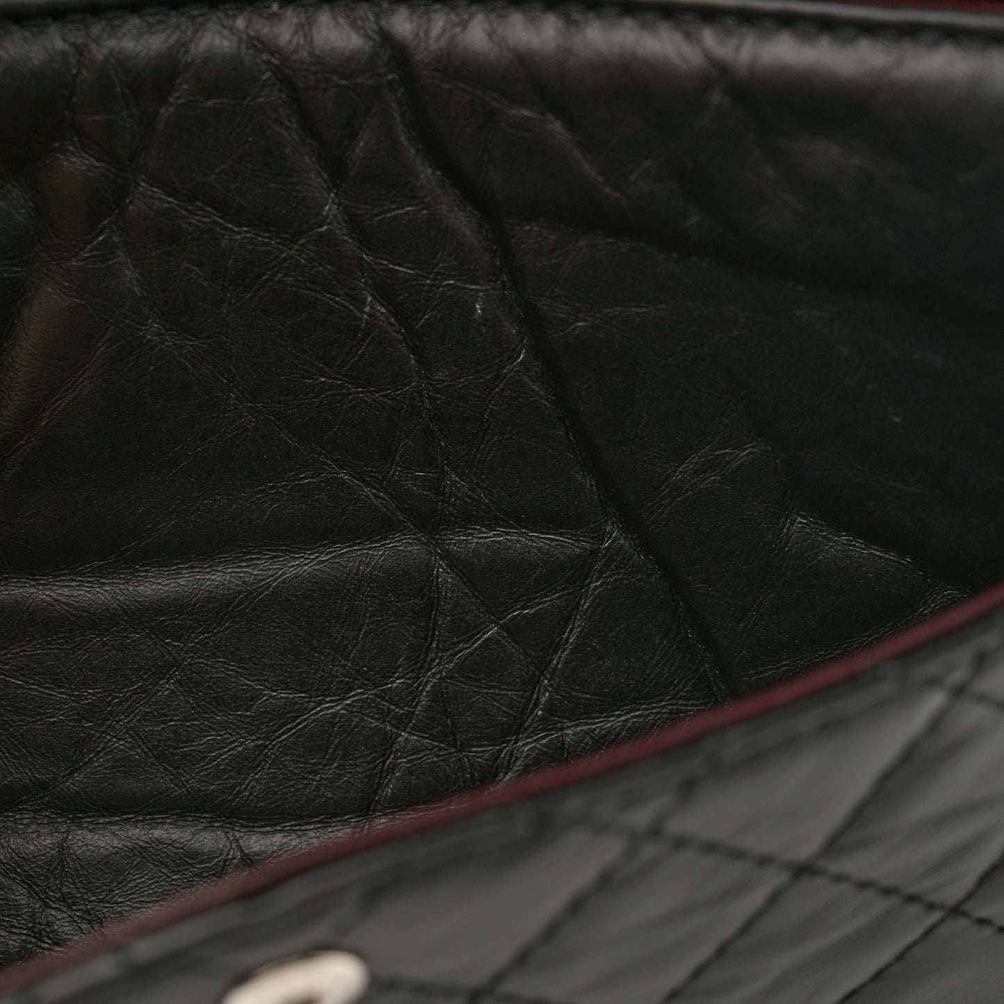 Aged Calfskin Quilted 2.55 Reissue 225 Flap Black