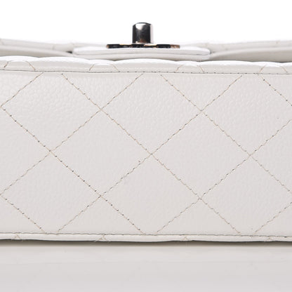 Chanel Caviar Quilted Medium Double Flap White 11 of 12