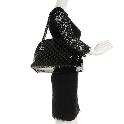 Chanel Patent Quilted Large Just Mademoiselle Bowling Bag Black 2 of 7