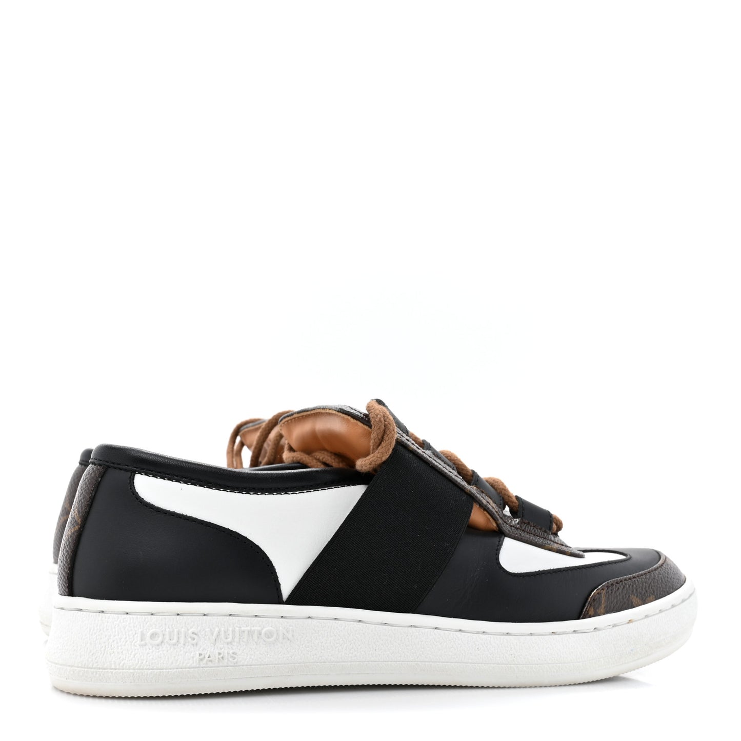 Monogram Calfskin Lous Sneakers 37 Black