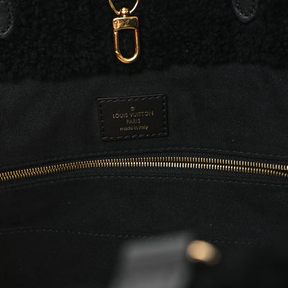Louis Vuitton Shearling Monogram Giant Teddy Onthego GM Black Red 6 of 10