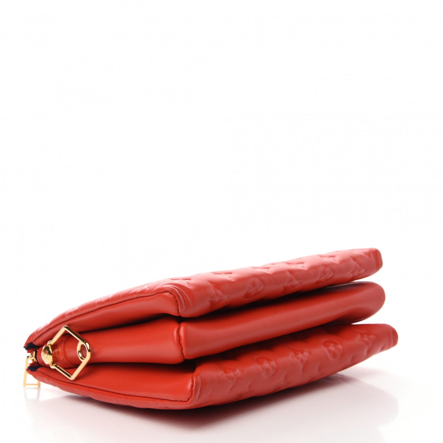 Lambskin Embossed Monogram Coussin PM Red