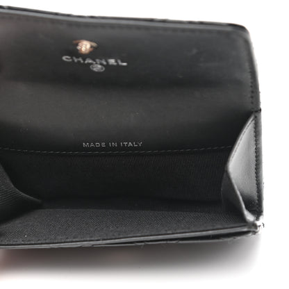 Chanel Patent Quilted Flap Card Holder Black 4 of 8