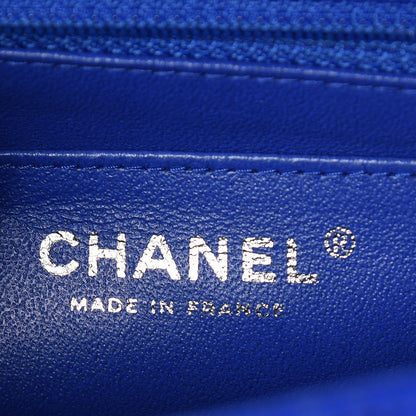 Chanel Lambskin Quilted Mini Square Flap Blue 6 of 9