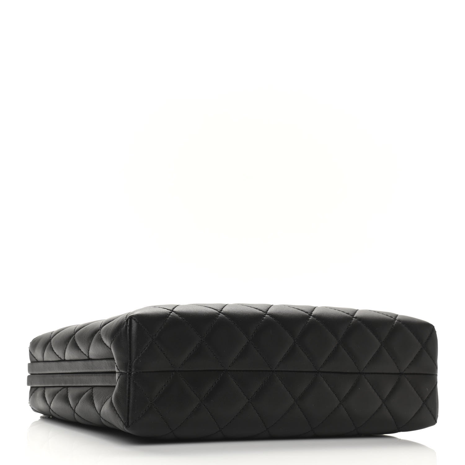 Chanel Lambskin Quilted Kisslock Minaudiere Black 4 of 11