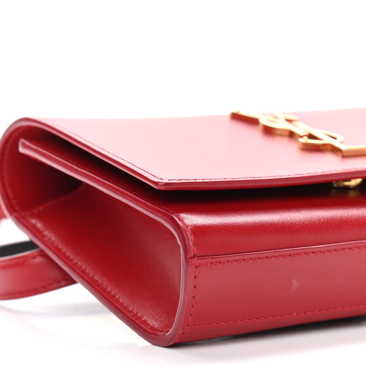 Saint Laurent Smooth Calfskin Monogram Kate Belt Bag Red 8 of 9