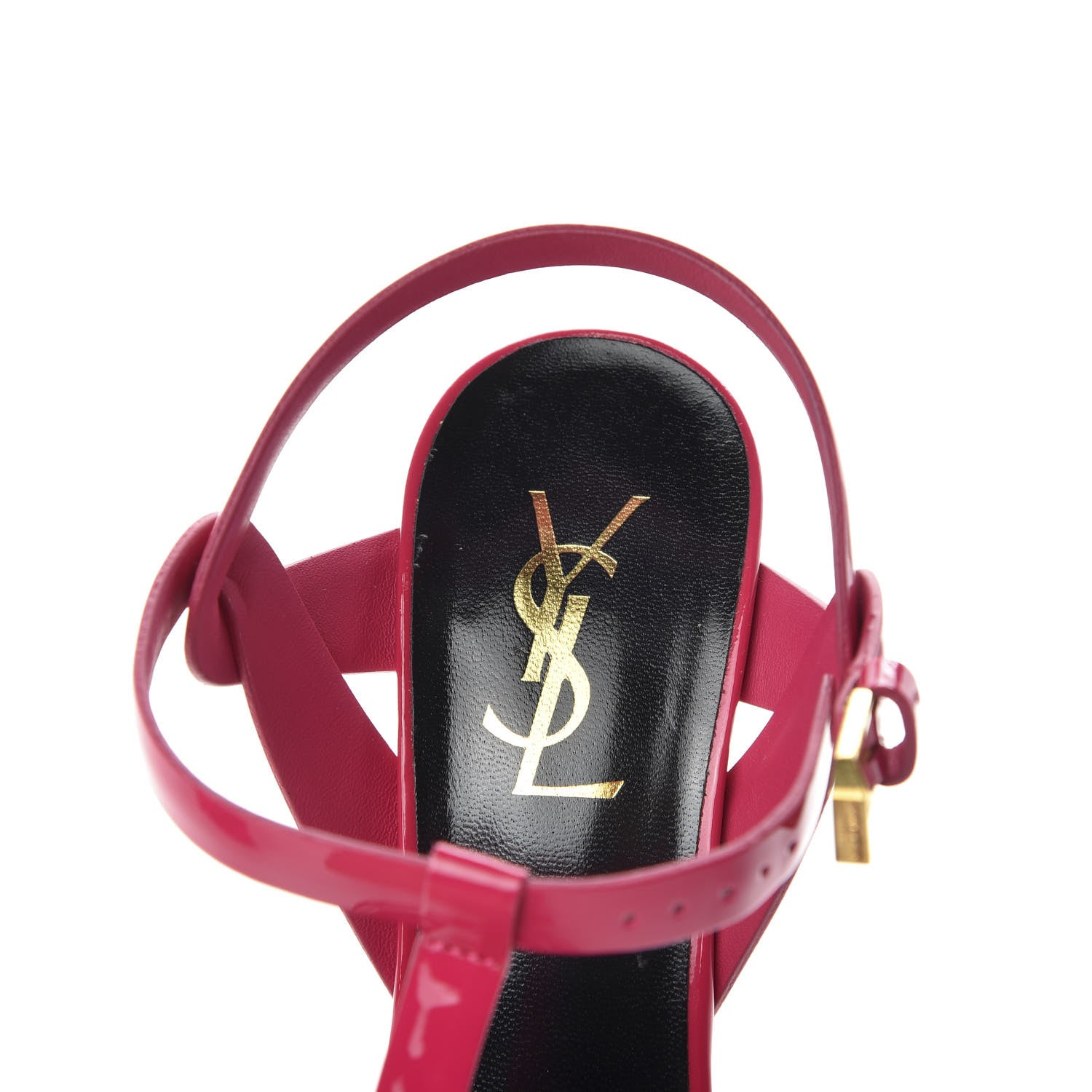 Saint Laurent Patent Tribute 75 Platform Sandals 38.5 Bubble Gum 7 of 10
