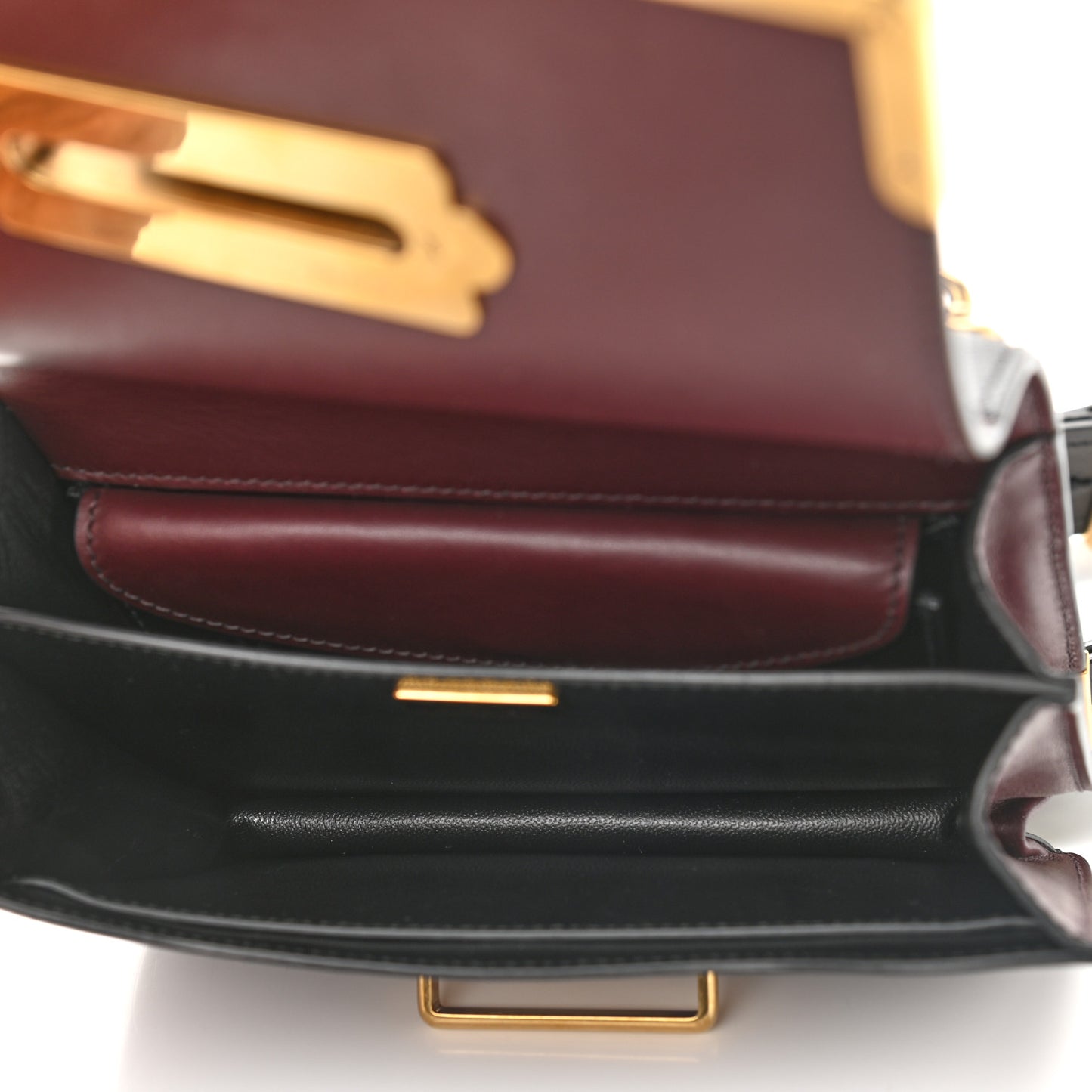 City Calfskin Saffiano Cahier Bag Granato Black