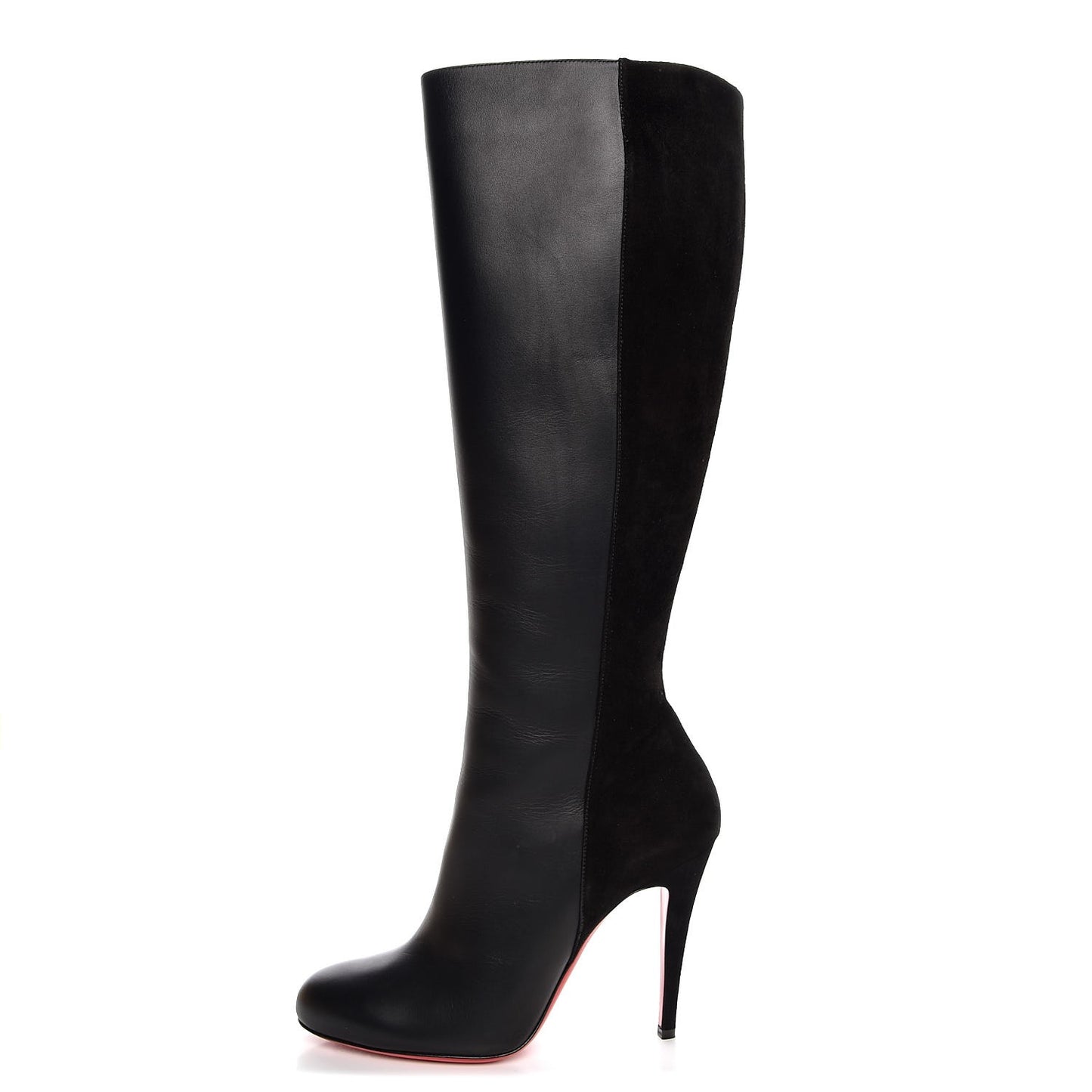 Calfskin Suede Acheval 100 Tall Boots 39.5 Black