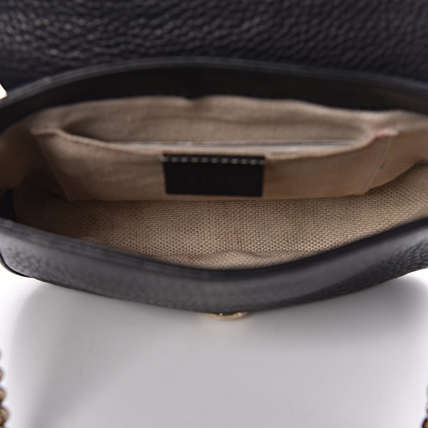 Gucci Pebbled Calfskin Small Soho Flap Crossbody Black 5 of 13