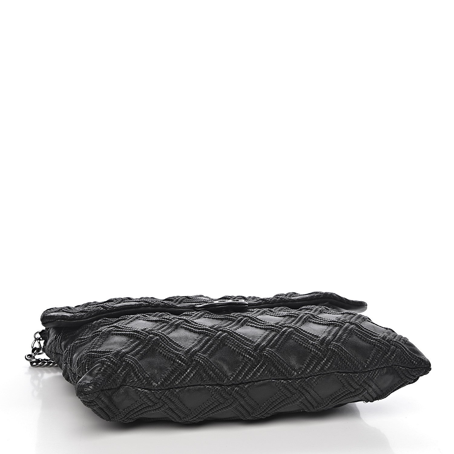 Chanel Lambskin Stitched Large Walk Of Fame Flap Black 4 of 12